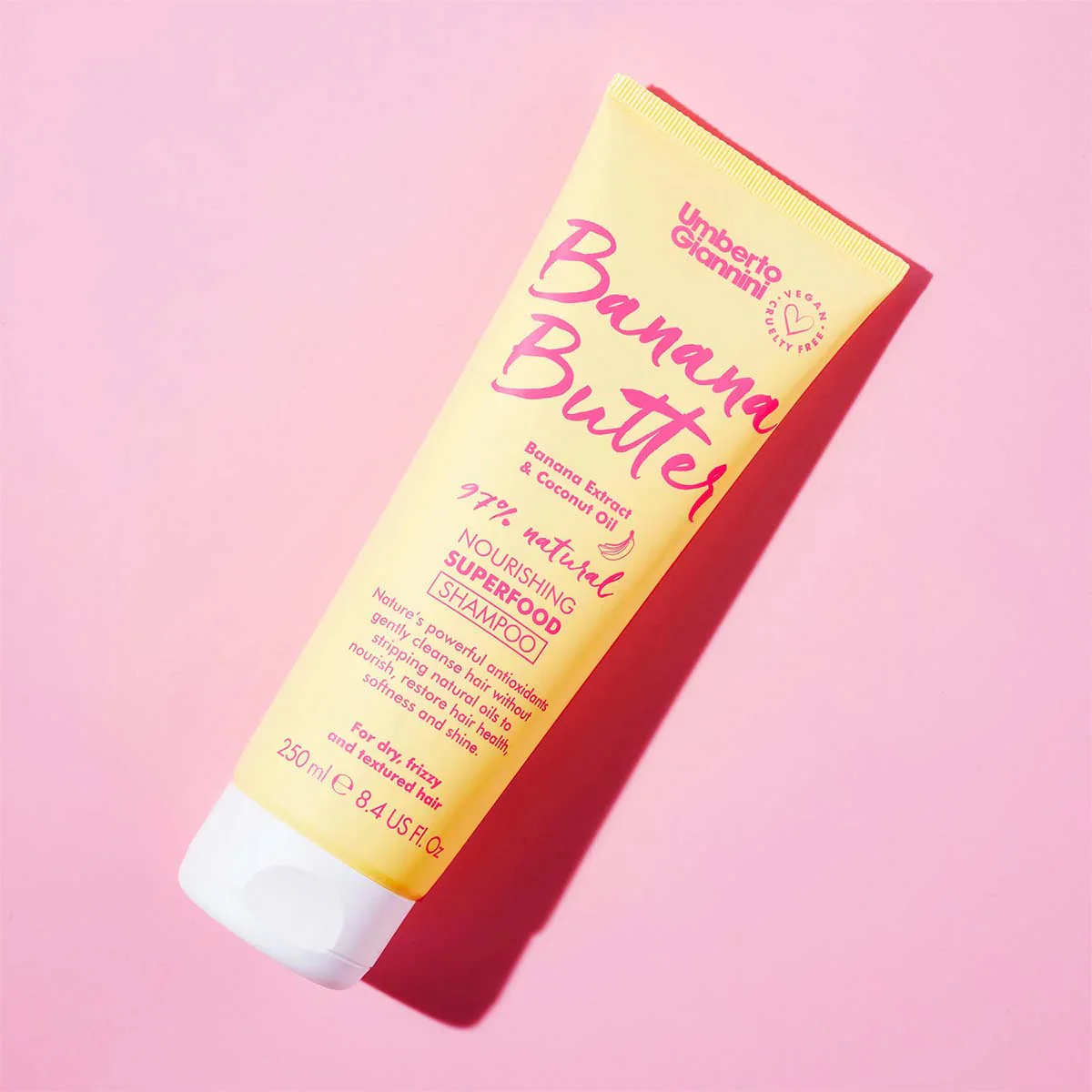 Umberto Giannini Banana Butter Nourishing Superfood Shampoo 250ml/8.4oz - Image 3