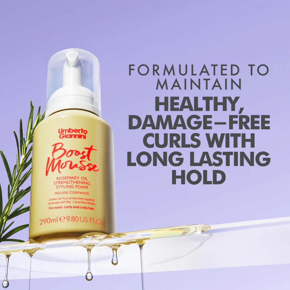 Umberto Giannini Boost Mousse Rosemary Oil Strengthening Styling Foam 290ml/9.80oz - Image 3