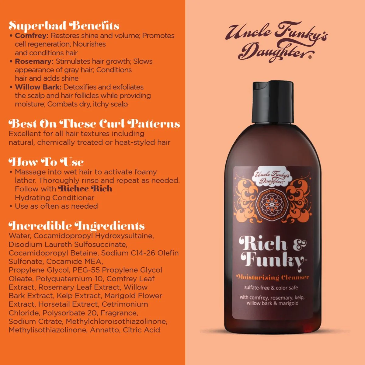 Uncle Funky’s Daughter Rich & Funky Moisturizing Cleanser - Image 3