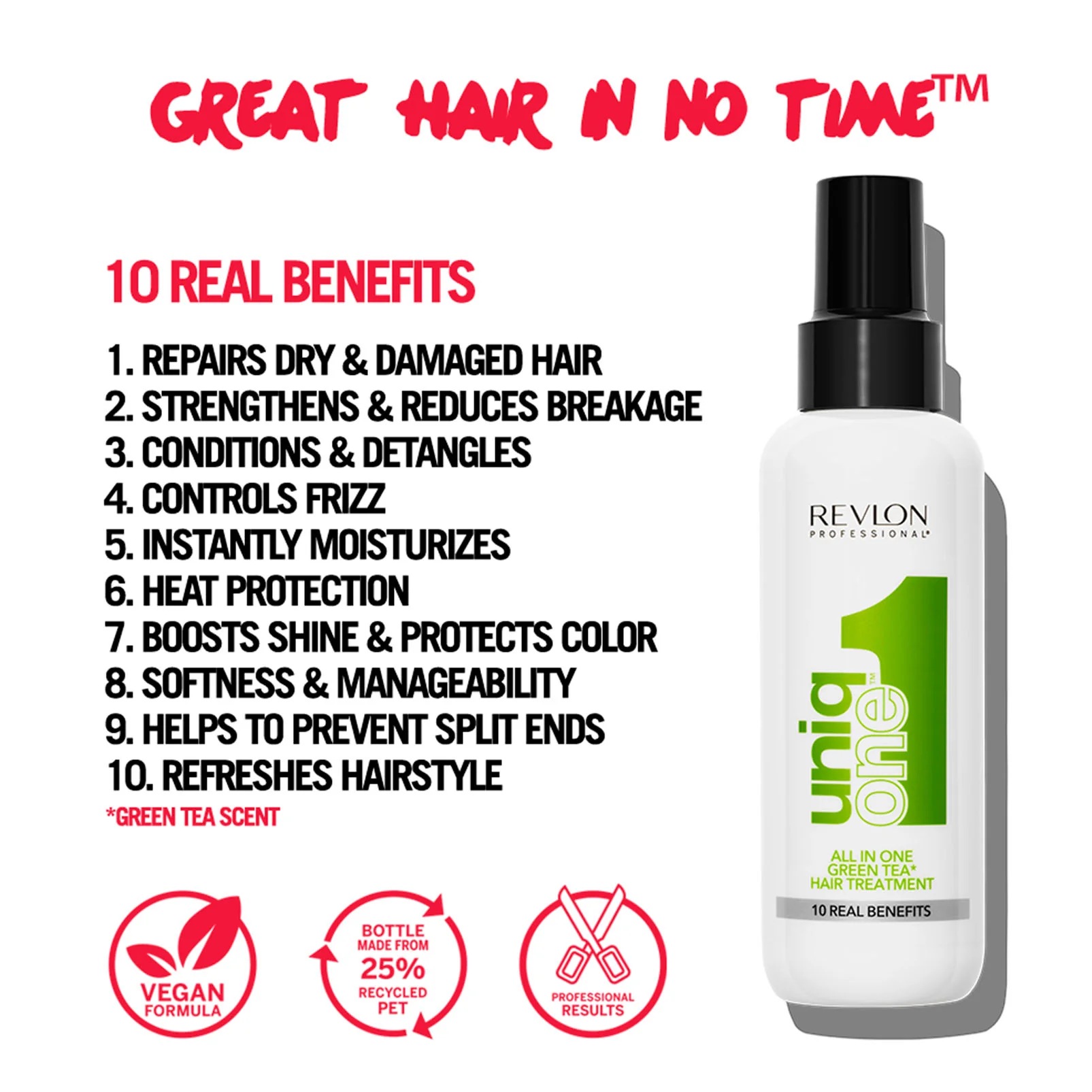 UNIQONE HAIR TREATMENT GREEN TEA FRAGRANCE 150 ML - Image 4