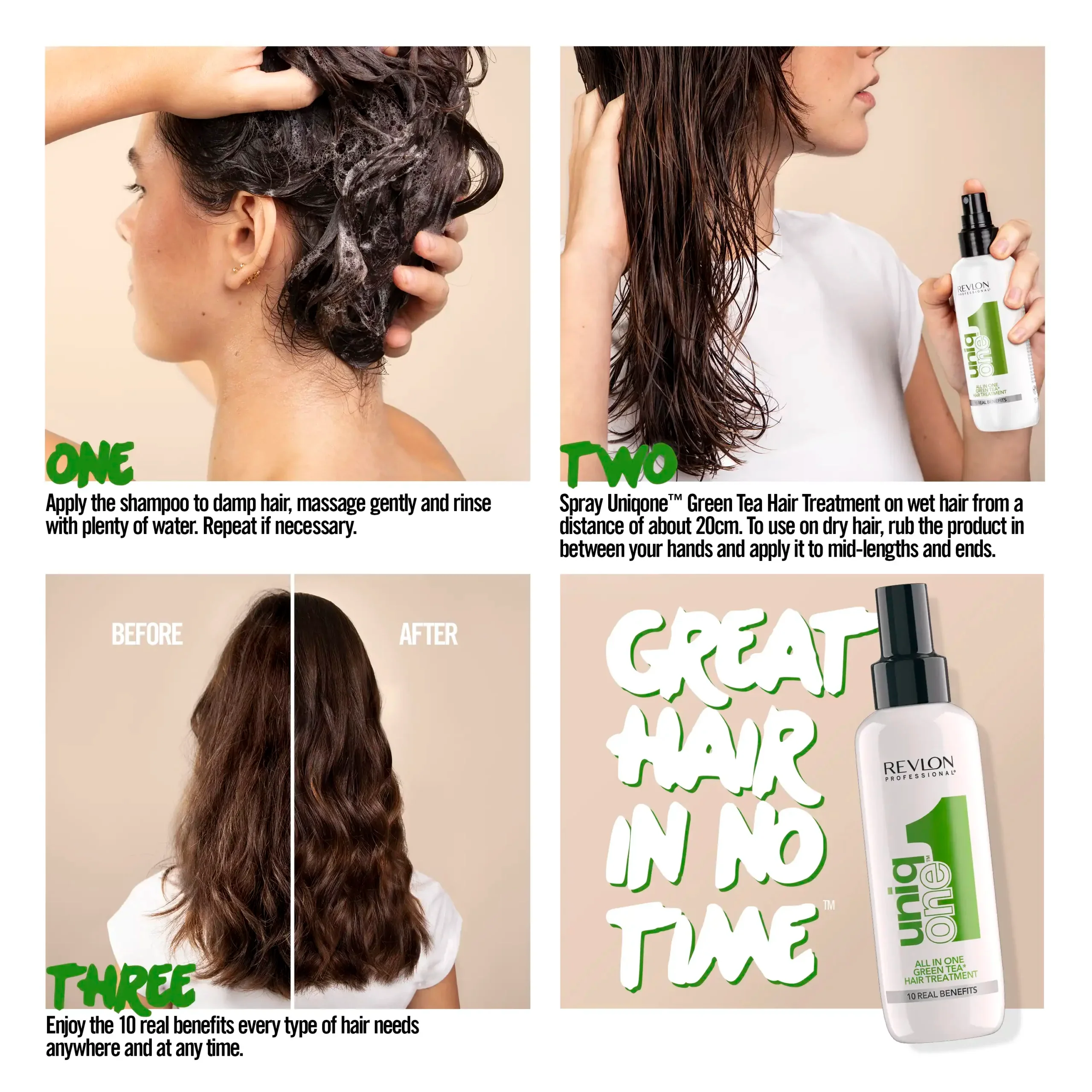 UNIQONE HAIR TREATMENT GREEN TEA FRAGRANCE 150 ML - Image 6