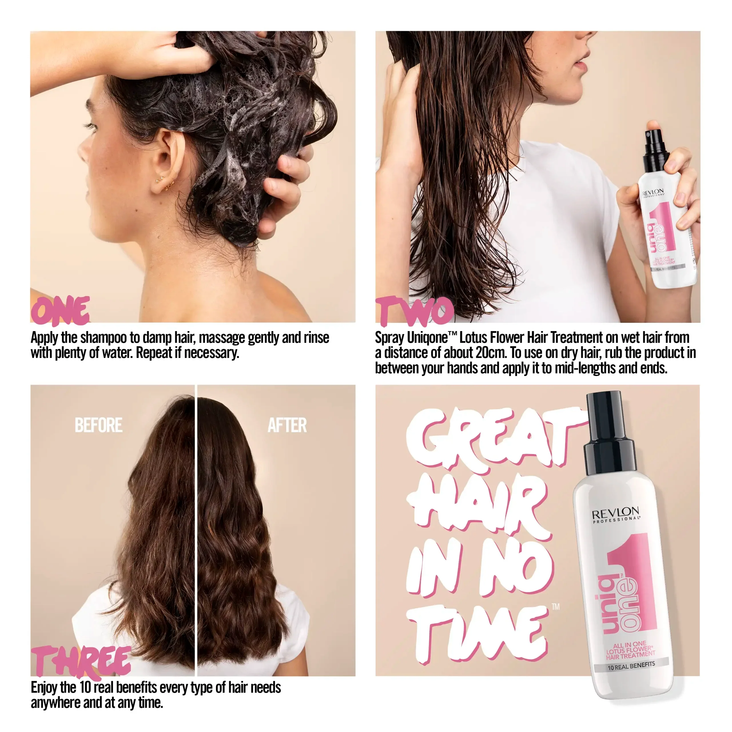 UNIQONE™ HAIR TREATMENT LOTUS FLOWER FRAGRANCE 150 ML - Image 4
