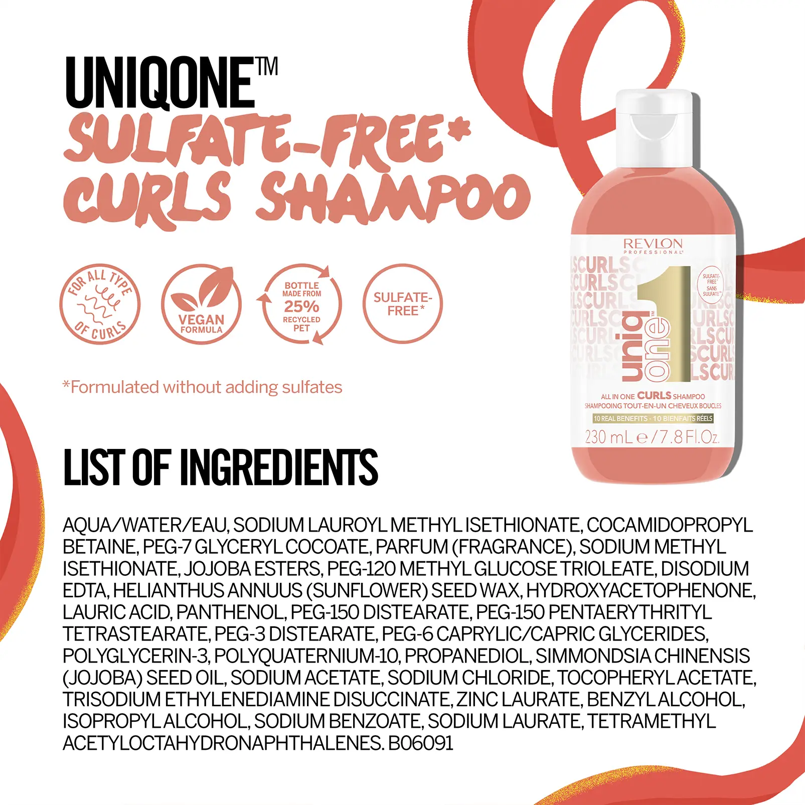 UNIQONE™ SULFATE-FREE  CURLS SHAMPOO 230 ML - Image 4