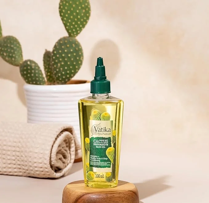 Vatika Afro Naturals Cactus Restorative Hair Oil For Afro Textured Hair 100ml - Image 3