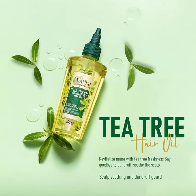 Vatika Afro Naturals Tea Tree Oil Restorative Hair Oil For Afro Textured Hair 100ml - Image 2