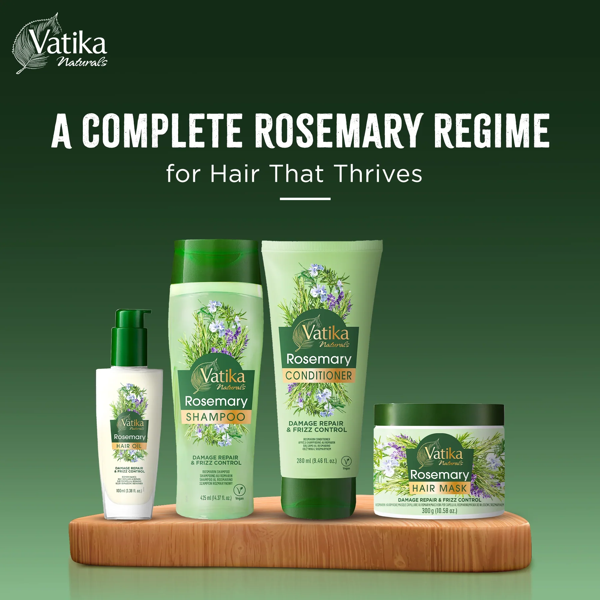 Vatika Natural Rosemary Shampoo  Damage Repair & Frizz Control 425ml - Image 7