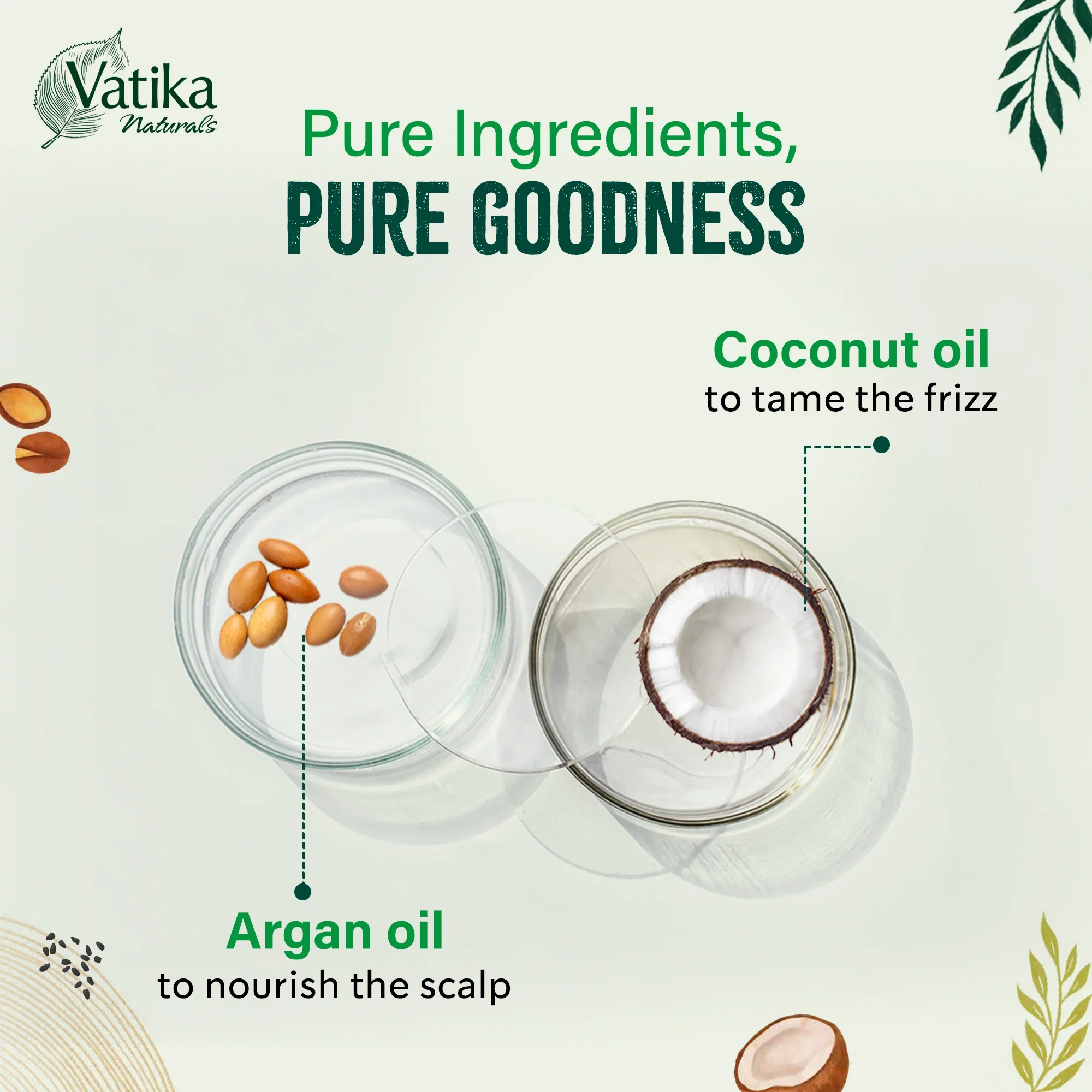 Vatika Naturals Coconut Argan Ritual Hair Oil 100ml - Image 2
