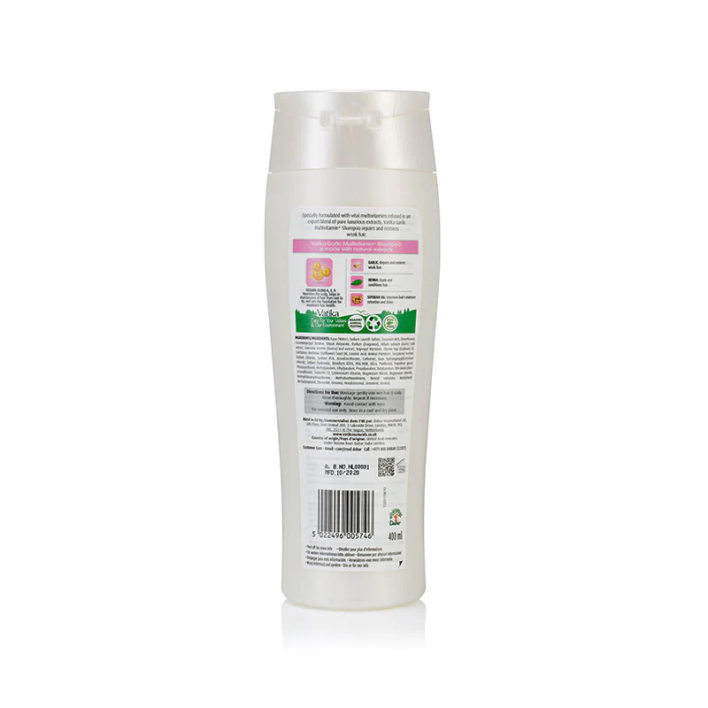 Vatika Naturals Garlic Multi Vitamin+ Shampoo  400ml - Image 4