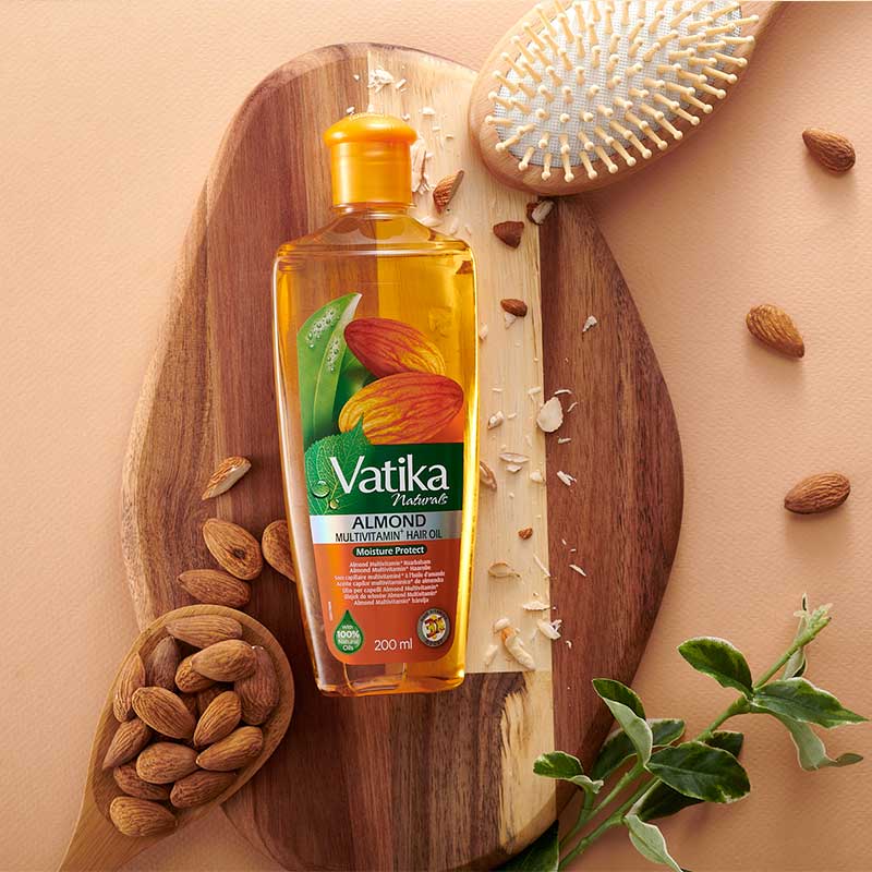 Vatika Naturals Multivitamin Enriched Almond Hair Oil 200ml - Image 2