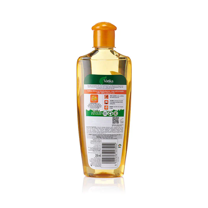 Vatika Naturals Multivitamin Enriched Almond Hair Oil 200ml - Image 3