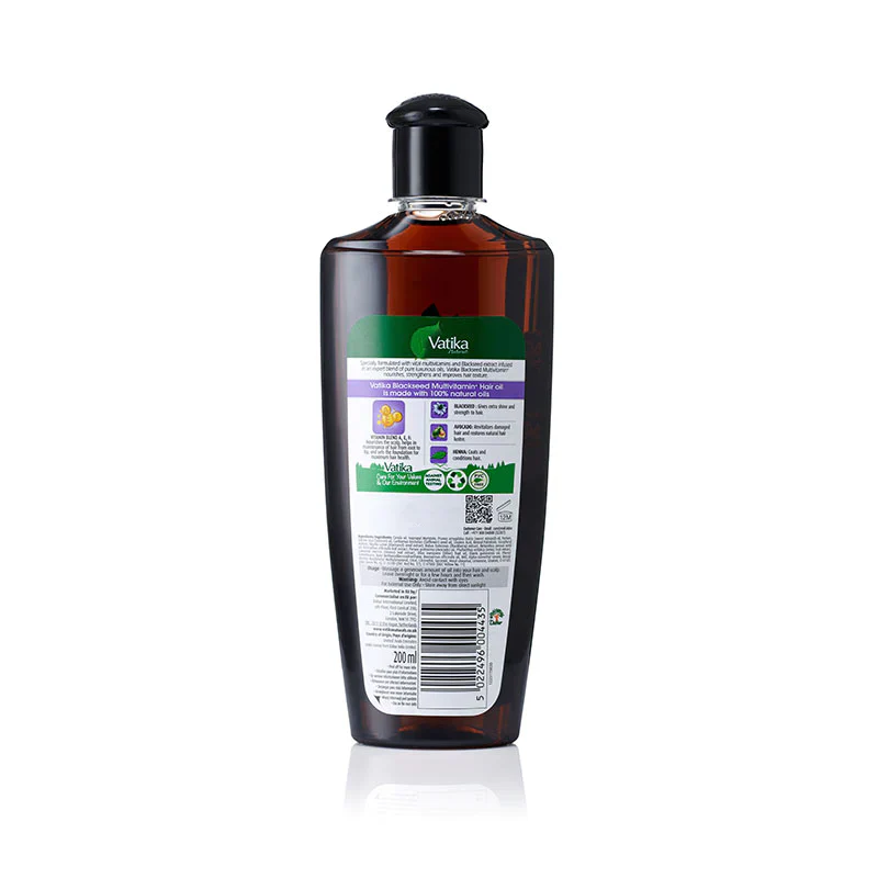 Vatika Naturals Multivitamin Enriched Blackseed Hair Oil 200ml - Image 4