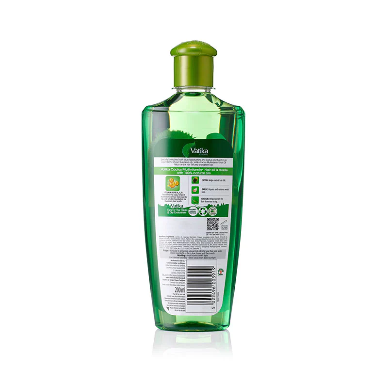 Vatika Naturals Multivitamin Enriched Cactus Hair Oil 200ml - Image 3