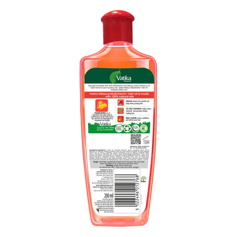Vatika Naturals Multivitamin Enriched Hibiscus Hair Oil 200ml - Image 4