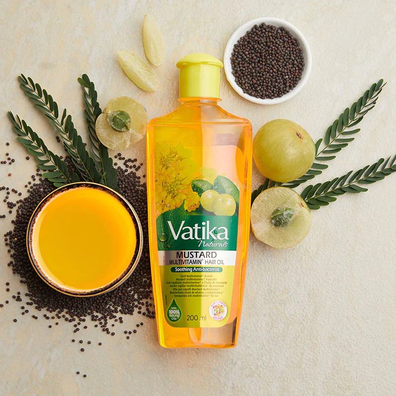 Vatika Naturals Multivitamin Enriched Mustard Hair Oil 200ml - Image 2