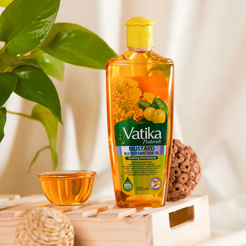 Vatika Naturals Multivitamin Enriched Mustard Hair Oil 200ml - Image 3