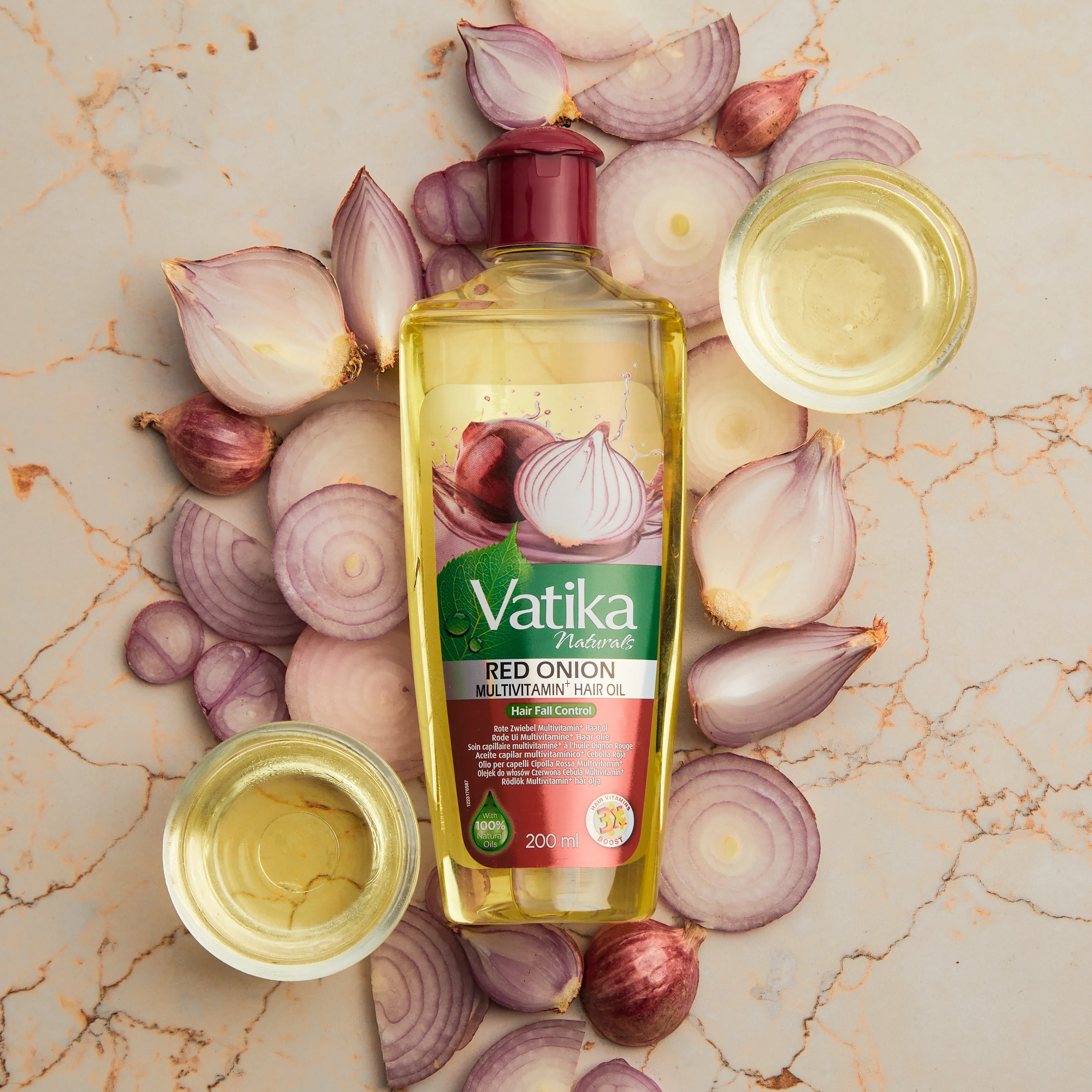 Vatika Naturals Multivitamin Enriched Red Onion Hair Oil 200ml - Image 3