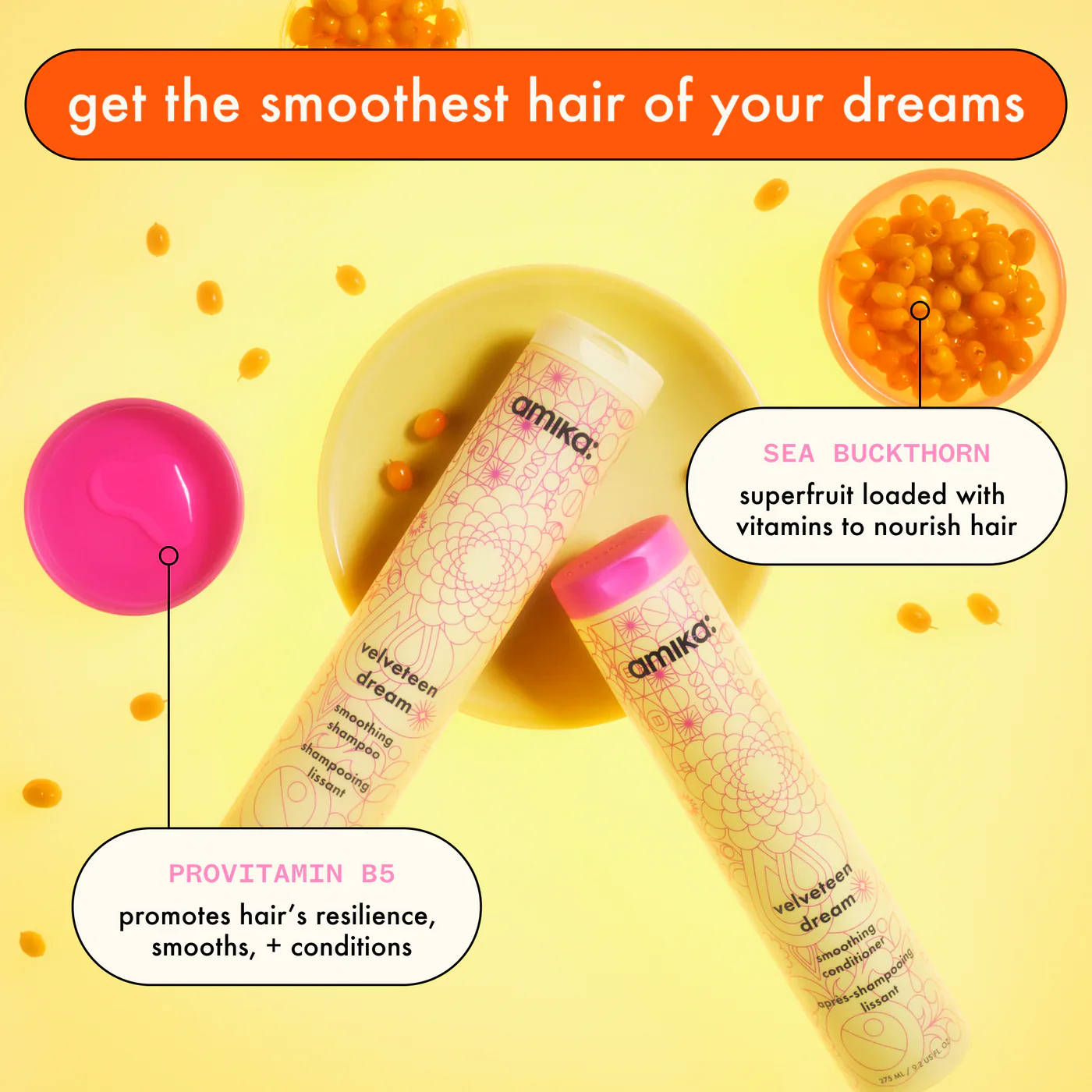 Amika Velveteen Dream Smoothing Shampoo 275ml/9.2oz - Image 5