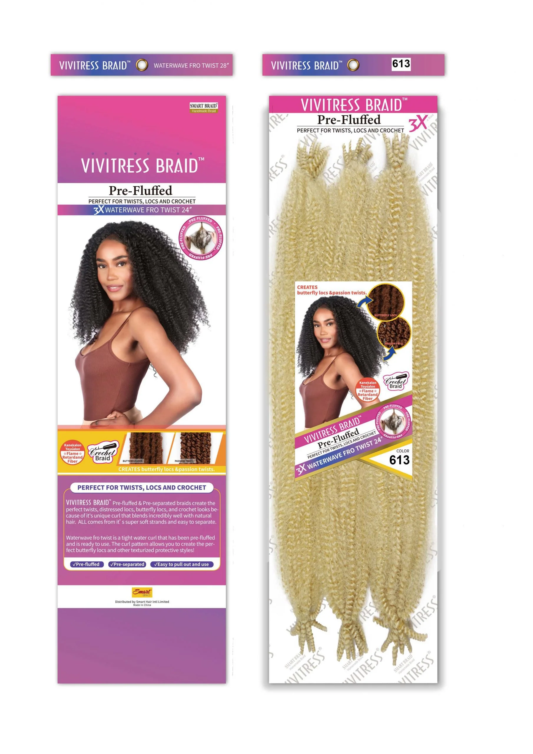 Vivitress Pre-Fluffed 3x24" waterwave Fro Twist - Image 8