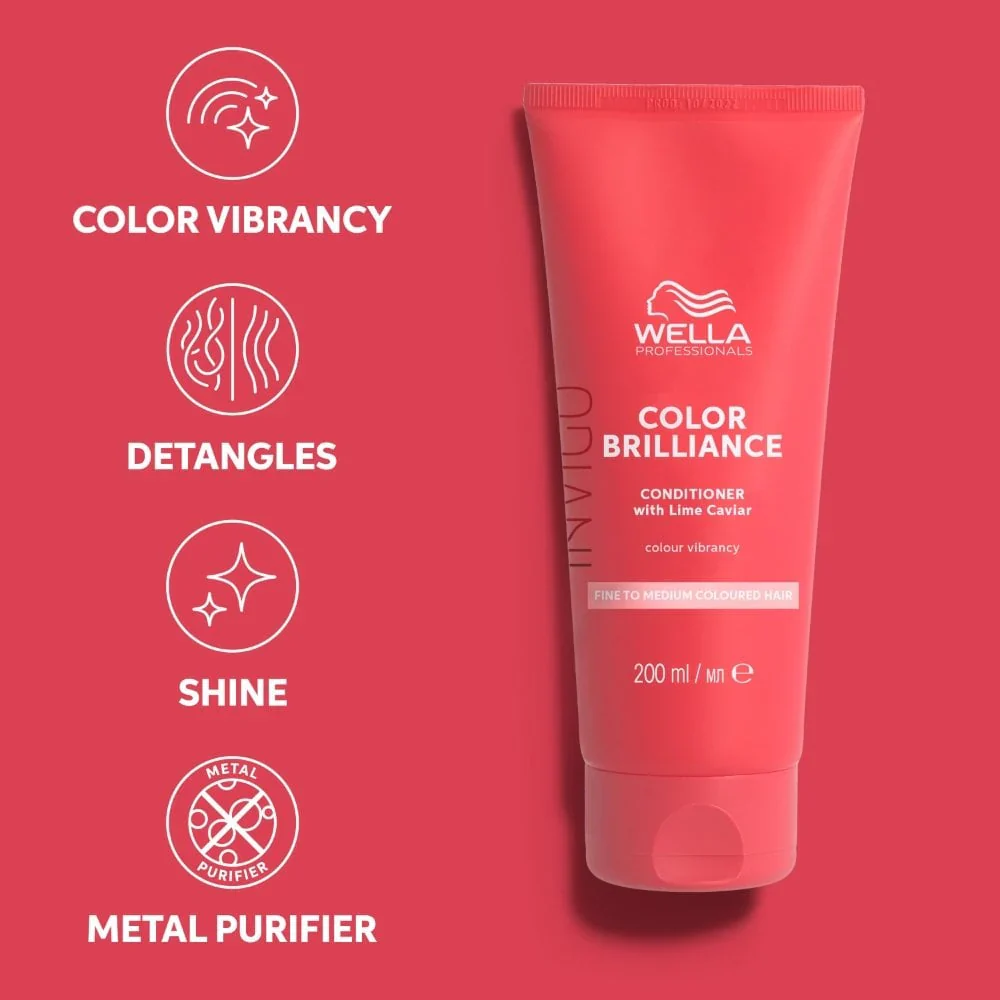 Wella Professionals Invigo Colour Brilliance Vibrant Colour Conditioner Fine/Normal Hair 200ml - Image 5