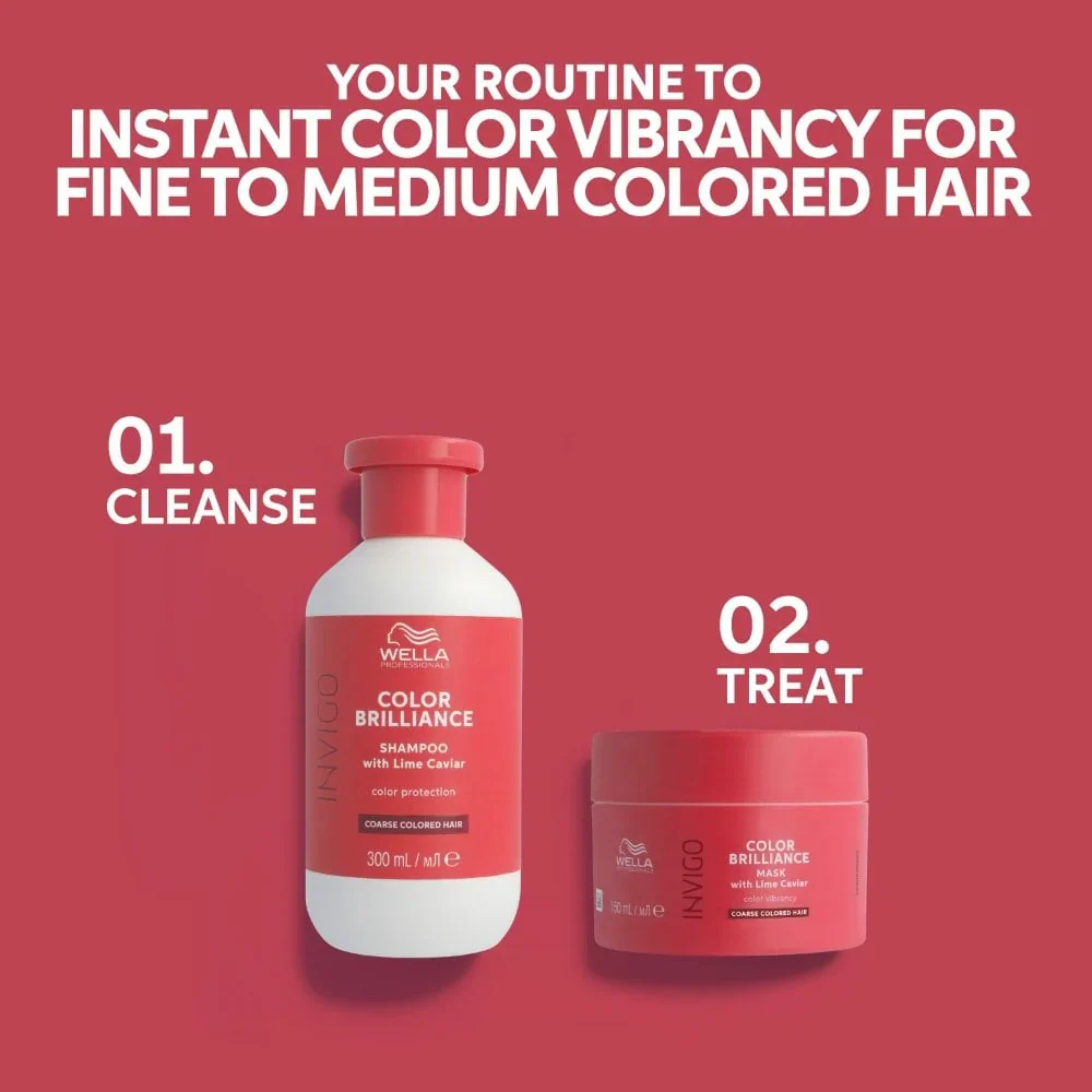 Wella Professionals Invigo Colour Brilliance Vibrant Colour Shampoo Coarse Hair 300ml - Image 6