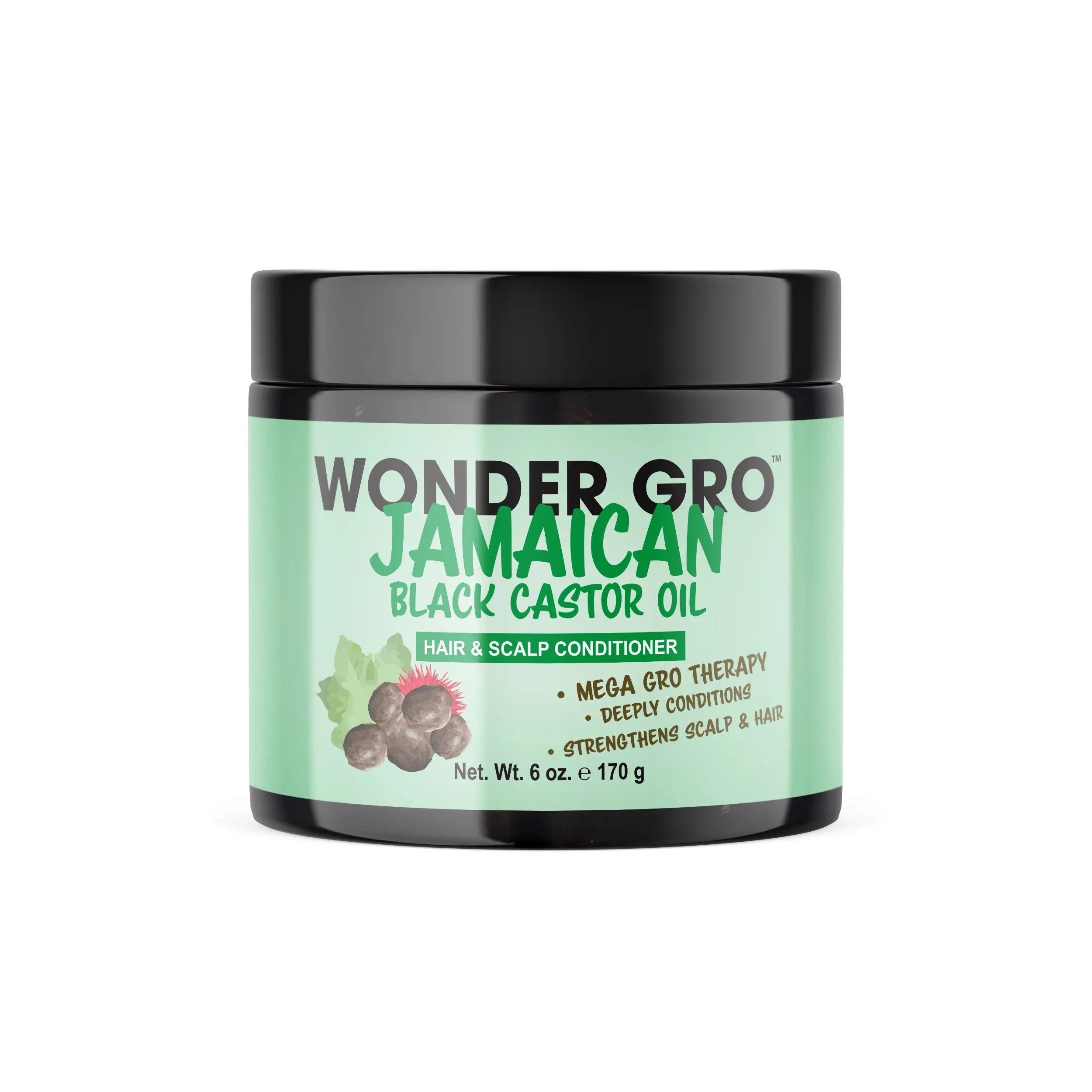 Wonder Gro Jamaican Black Castor Oil Hair & Scalp Conditioner-12OZ - Image 2