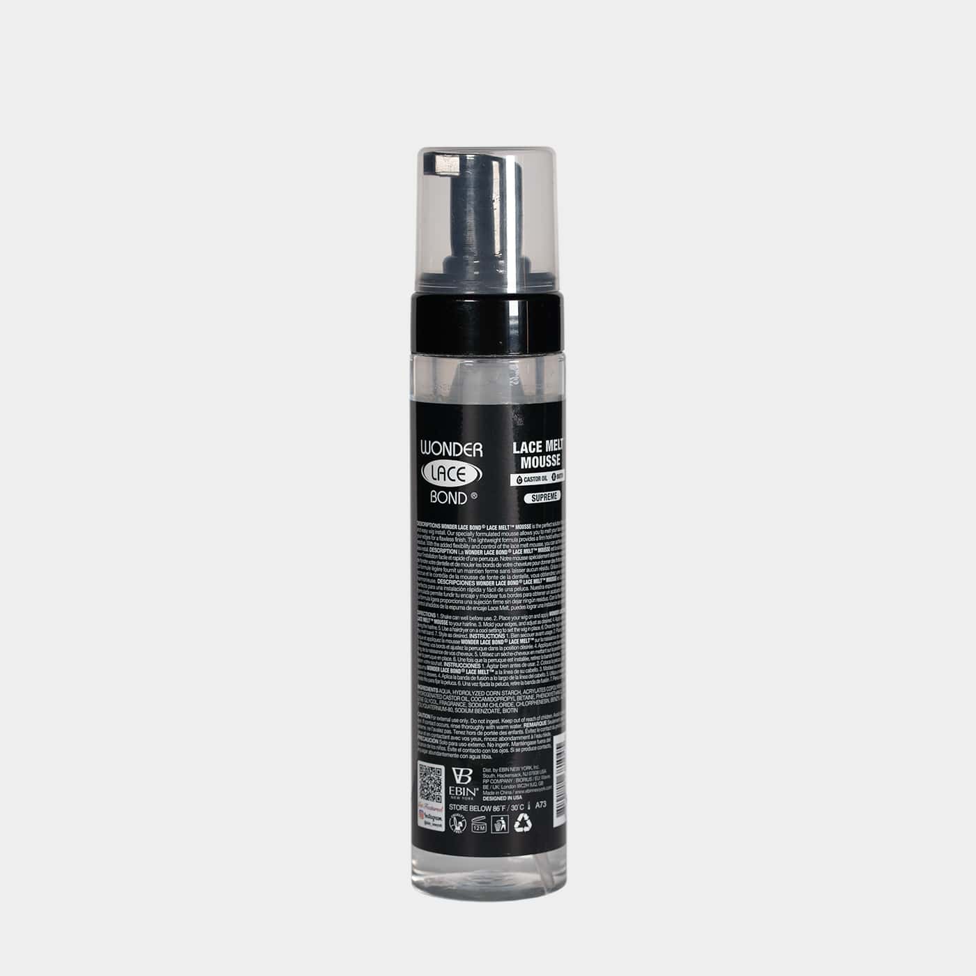 Ebin Wonder Lace Bond Lace Melt Lightweight Mousse Supreme 250ml - Image 7