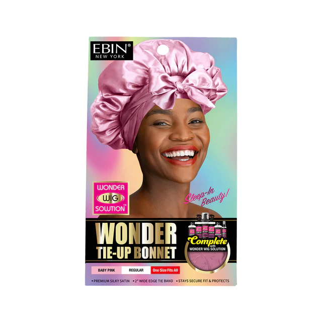 Ebin Wonder Wig Tie-Up Bonnet - Baby Pink - Image 2