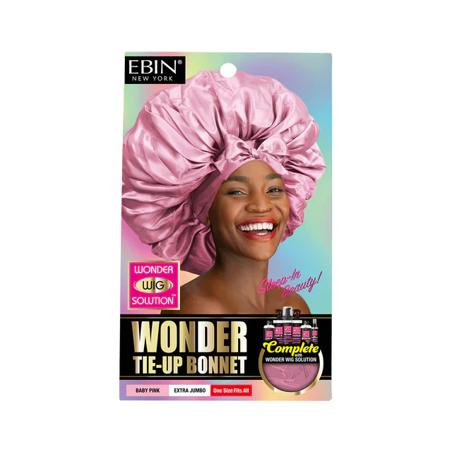 Ebin Wonder Wig Tie-Up Bonnet - Baby Pink - Image 3