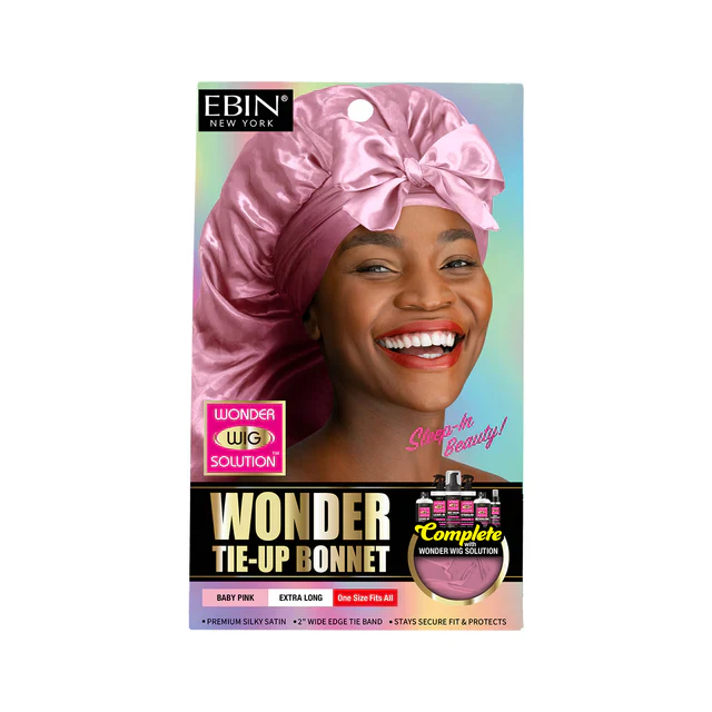 Ebin Wonder Wig Tie-Up Bonnet - Baby Pink - Image 4